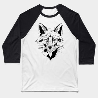 Cute Fox Sketch Baseball T-Shirt